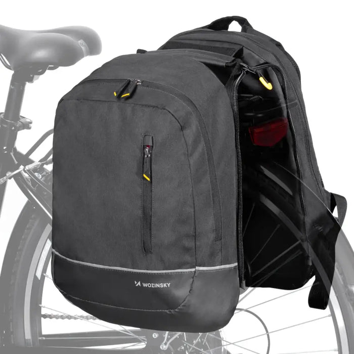 Wozinsky bicycle bag double backpack 2in1 30l black (WBB30BK) - Torby rowerowe<<<HurtelXML&&&Bags