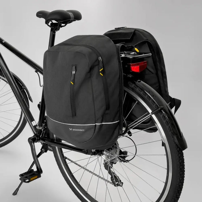 Wozinsky bicycle bag double backpack 2in1 30l black (WBB30BK) - Torby rowerowe<<<HurtelXML&&&Bags