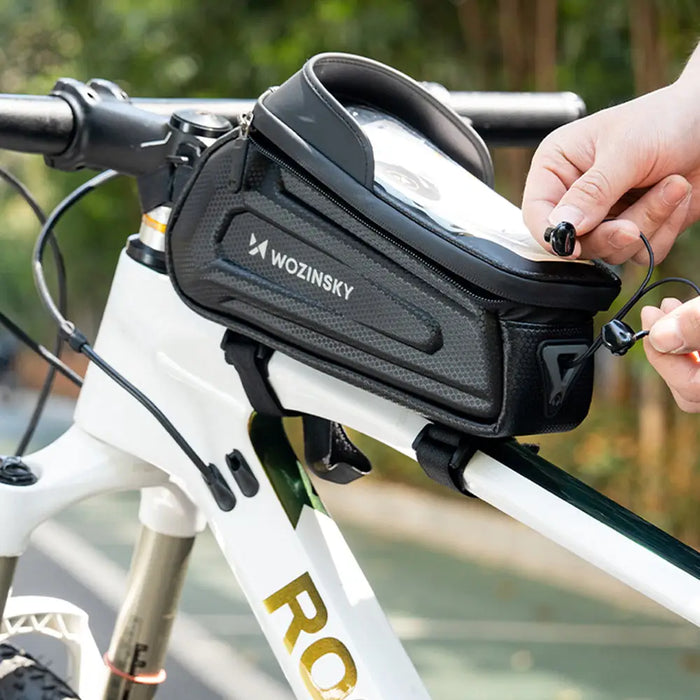 Wozinsky bicycle bag for the frame armored with a phone pocket 1.7 l - black - Sport products<<<HurtelXML