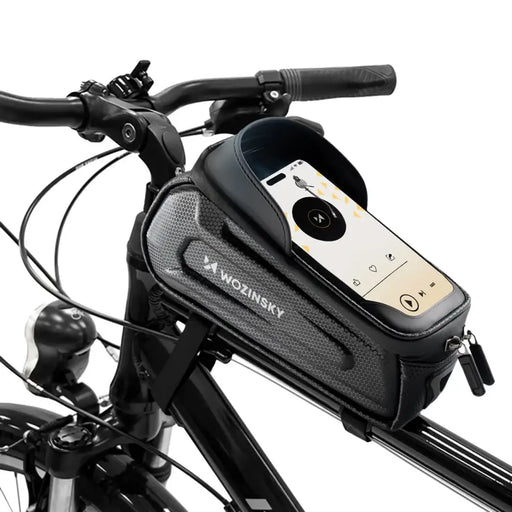 Wozinsky bicycle bag for the frame armored with a phone pocket 1.7 l - black - Sport products<<<HurtelXML