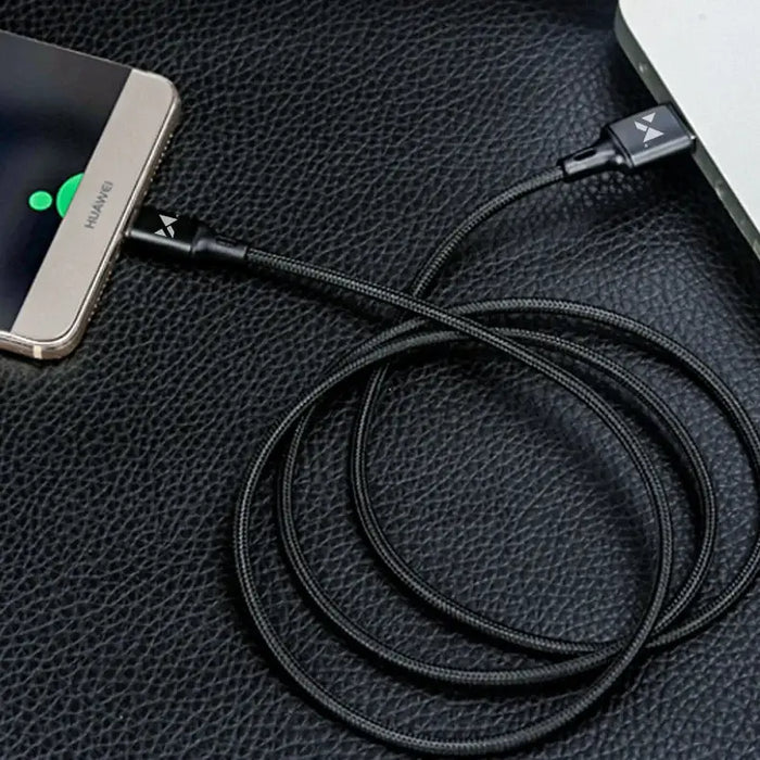 Wozinsky cable USB - USB Type C 2,4A 1m black (WUC-C1B) - Cell phone cables<<<HurtelXML