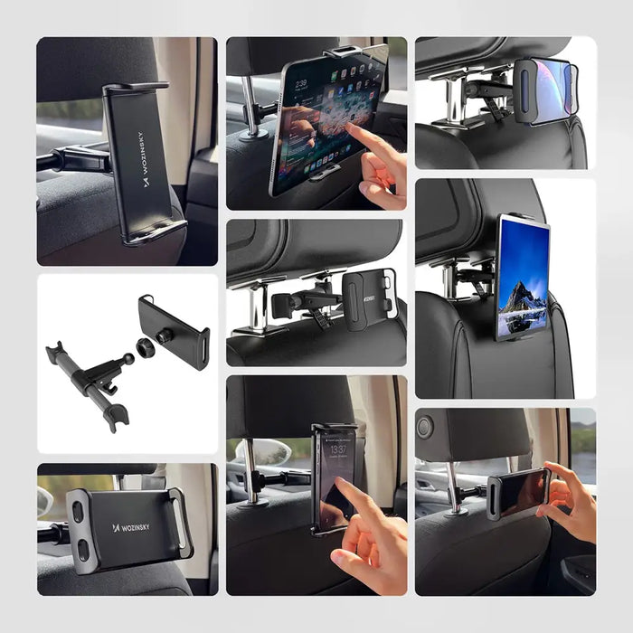 Wozinsky car headrest holder with hanger black (WTHBK2) - Uchwyty samochodowe do telefonów<<<HurtelXML