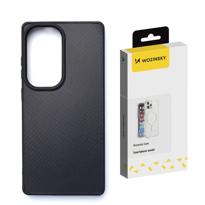 Wozinsky Carbon Fiber Case with MagSafe for Samsung Galaxy S25+ - Black - Cell phone cases and covers<<<HurtelXML