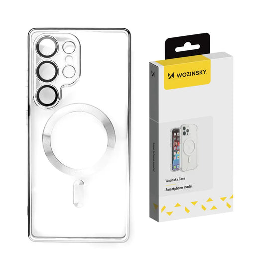 Wozinsky Electroplated Case with Magsafe for Samsung Galaxy S25 - silver - Cell phone cases and covers<<<HurtelXML