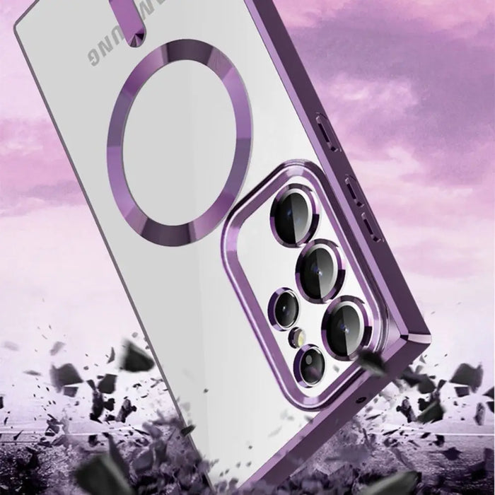 Wozinsky Electroplated Magsafe case for Samsung Galaxy S24 FE - black - Cell phone cases and covers<<<HurtelXML