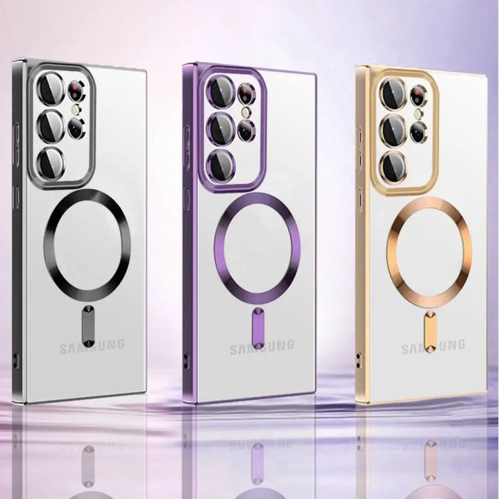 Wozinsky Electroplated Magsafe case for Samsung Galaxy S24 FE - gold - Cell phone cases and covers<<<HurtelXML