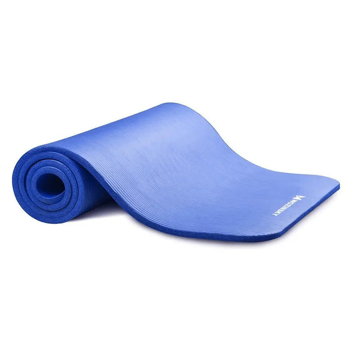 Wozinsky exercise mat 181 x 63 x 0.9 cm thick gymnastic yoga mat blue - Akcesoria sportowe<<<HurtelXML