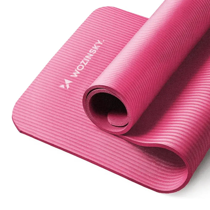 Wozinsky exercise mat 181 x 63 x 0.9 cm thick gymnastic yoga mat pink - Akcesoria sportowe<<<HurtelXML
