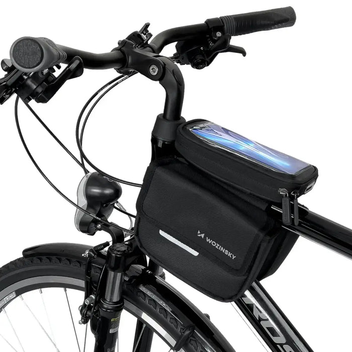 Wozinsky frame bike bag bicycle pannier waterproof phone case 1.5l black (WBB26BK) - Torby rowerowe<<<HurtelXML
