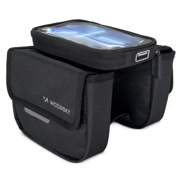 Wozinsky frame bike bag bicycle pannier waterproof phone case 1.5l black (WBB26BK) - Torby rowerowe<<<HurtelXML