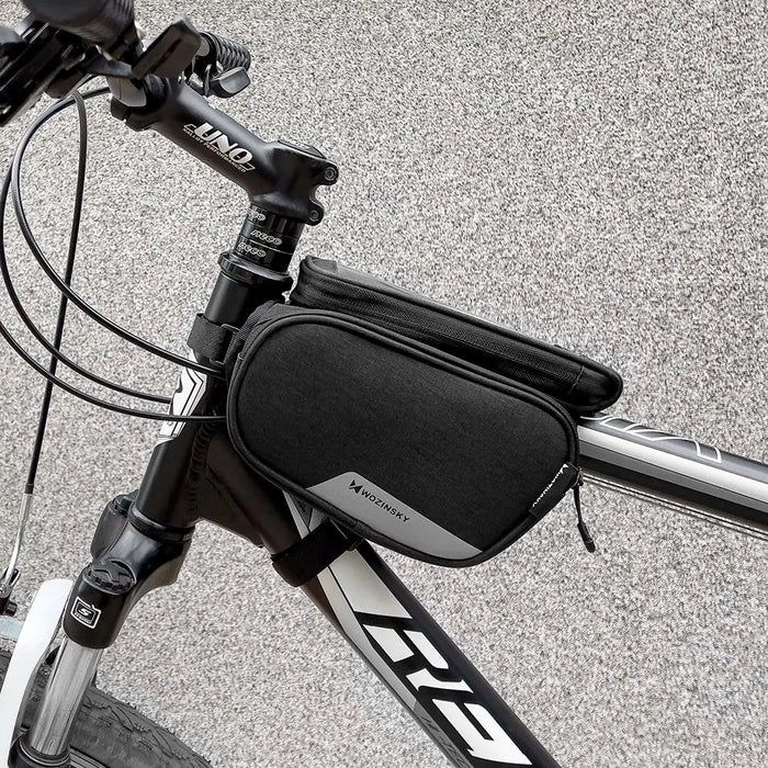 Wozinsky frame bike bag + detachable phone cover up to 6.5 ’1.5l black (WBB7BK) - Torby rowerowe<<<HurtelXML&&&Bags