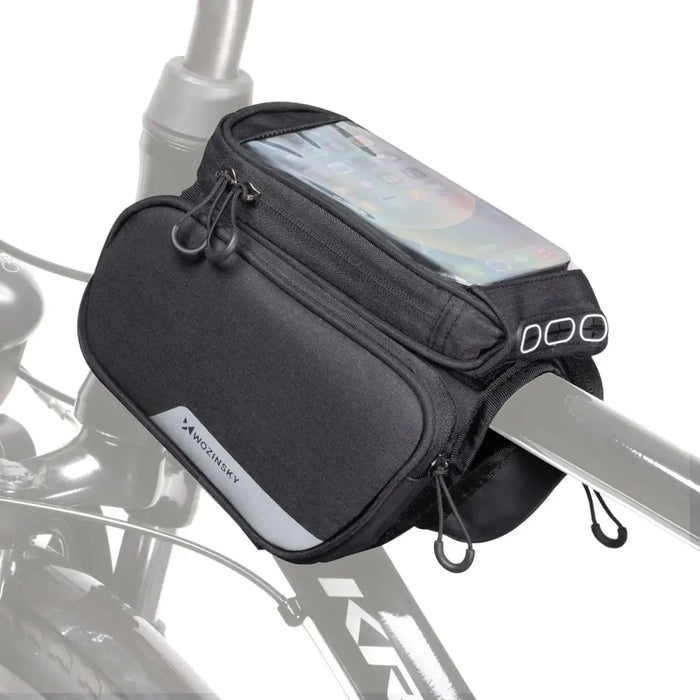 Wozinsky frame bike bag + detachable phone cover up to 6.5 ’1.5l black (WBB7BK) - Torby rowerowe<<<HurtelXML&&&Bags