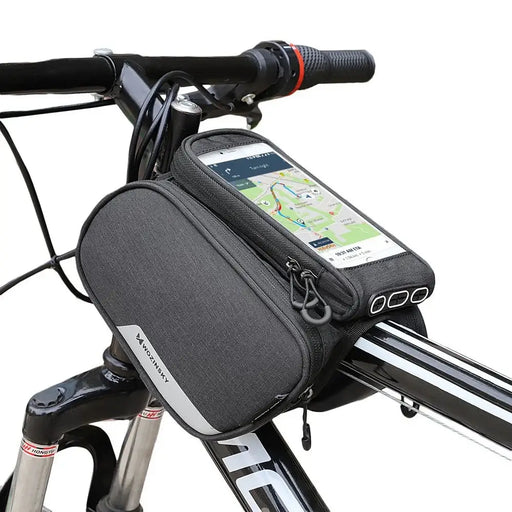 Wozinsky frame bike bag + detachable phone cover up to 6.5 ’1.5l black (WBB7BK) - Torby rowerowe<<<HurtelXML&&&Bags