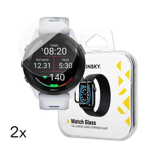 Wozinsky Full Glue Tempered Glass for Garmin Forerunner 265S 46mm (2 pcs.) - Cell phone tempered glass<<<HurtelXML