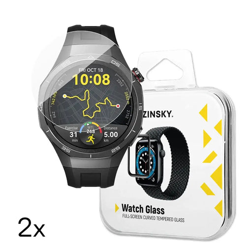 Wozinsky Full Glue Tempered Glass for Huawei Watch GT 5 / GT 5 Pro / GT 4 / GT 4 Pro / GT 3 / GT 3 Pro 42mm (2 pcs.)