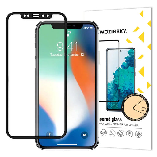Wozinsky Full Glue Tempered Glass for iPhone 11 Pro Max / iPhone XS Max - with Black Frame - Cell phone tempered