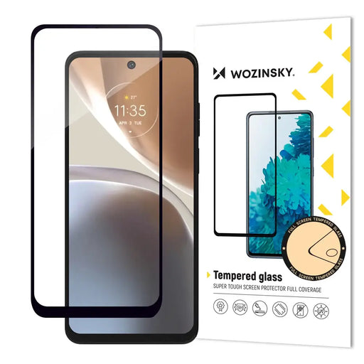Wozinsky Full Glue Tempered Glass Tempered Glass For Motorola Moto G32 9H Full Screen Protector With Black Frame - Cell