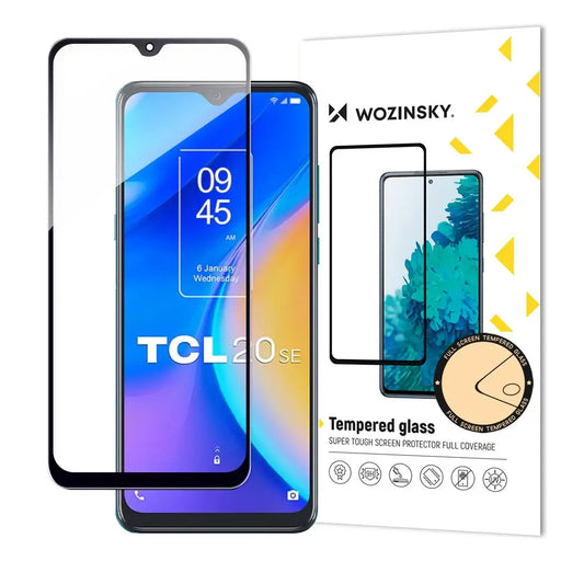 Wozinsky Full Glue Tempered Glass Tempered Glass for TCL 20 SE 9H Full Screen with Black Frame - Cell phone tempered