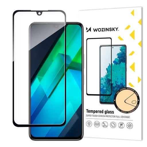 Wozinsky Full Glue Tempered Glass Infinix Note 12 G96 Full Screen Protector Black (case friendly) - Cell phone tempered