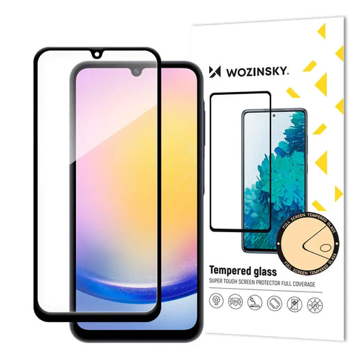 Wozinsky Full Glue tempered glass with black frame for Samsung A25 - Cell phone tempered glass<<<HurtelXML