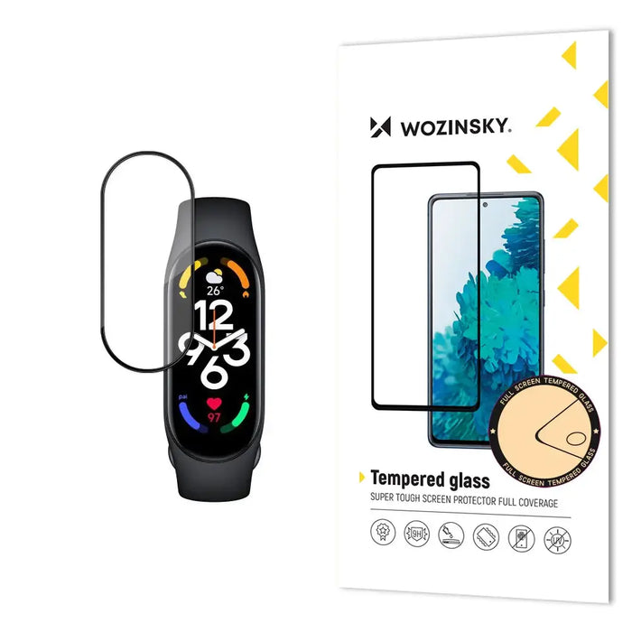 Wozinsky Full Glue Xiaomi Mi Band 7 black tempered glass - Cell phone tempered glass<<<HurtelXML