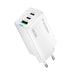 Wozinsky GaN 65W Charger with 2xUSB-C USB Ports with 65W CC Cable - White - Cell phone USB charger<<<HurtelXML