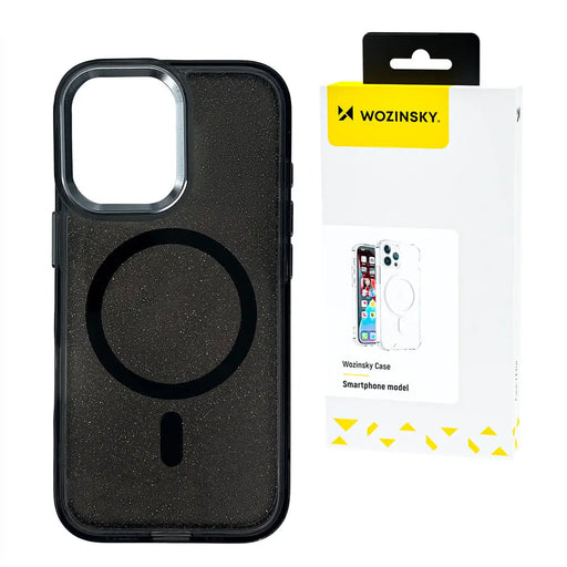 Wozinsky Glitter Case with Mag Safe for Samsung Galaxy S25 Ultra - Black with Glitter - Cell phone cases