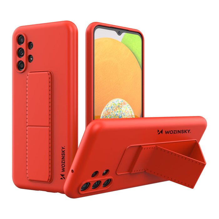 Wozinsky Kickstand Case silicone case with stand Samsung Galaxy A13 5G red - Cell phone cases and covers<<<HurtelXML