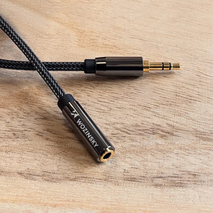 Wozinsky mini jack extension cable (female-male) AUX extension 3 m black - Audio cables<<<HurtelXML