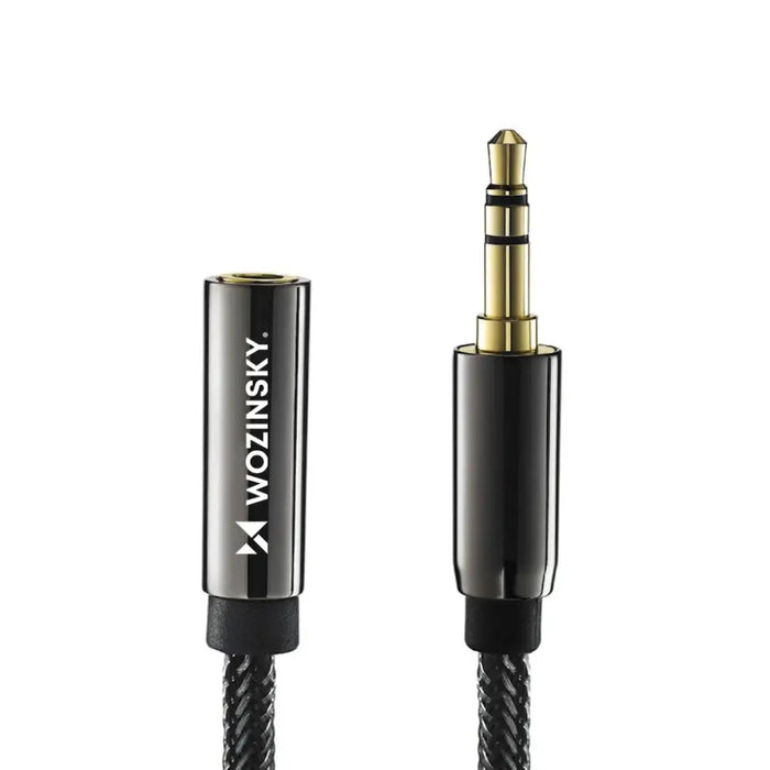Wozinsky mini jack extension cable (female-male) AUX extension 5 m black - Audio cables<<<HurtelXML