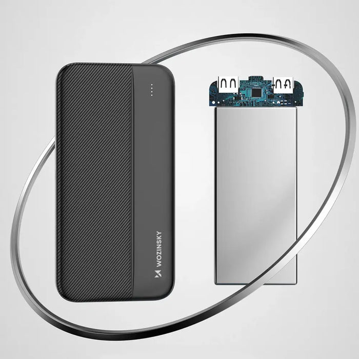 Wozinsky powerbank Li-Po 10000mAh 2 x USB black (WPBBK1) - Powerbanks<<<HurtelXML