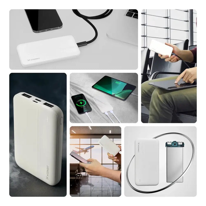 Wozinsky powerbank Li-Po 10000mAh 2 x USB white (WPBWE1) - Powerbanks<<<HurtelXML