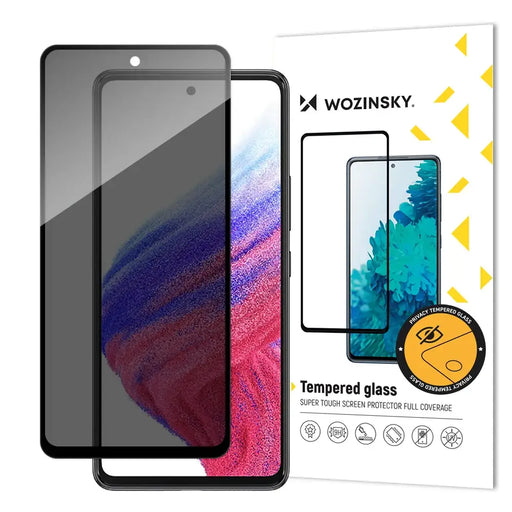 Wozinsky Privacy Glass Tempered Glass for Samsung Galaxy A53 5G with Anti Spy Privacy Filter - Cell phone tempered