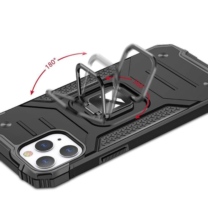 Wozinsky Ring Armor case for iPhone 14 Pro Max armored cover magnetic holder ring blue - Cell phone cases