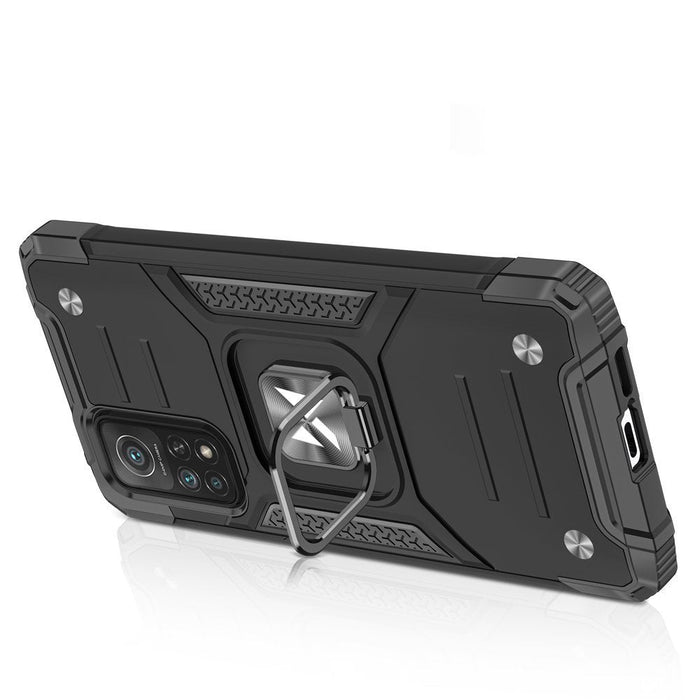 Wozinsky Ring Armor Case Kickstand Tough Rugged Cover for Samsung Galaxy A72 4G black - Cell phone cases