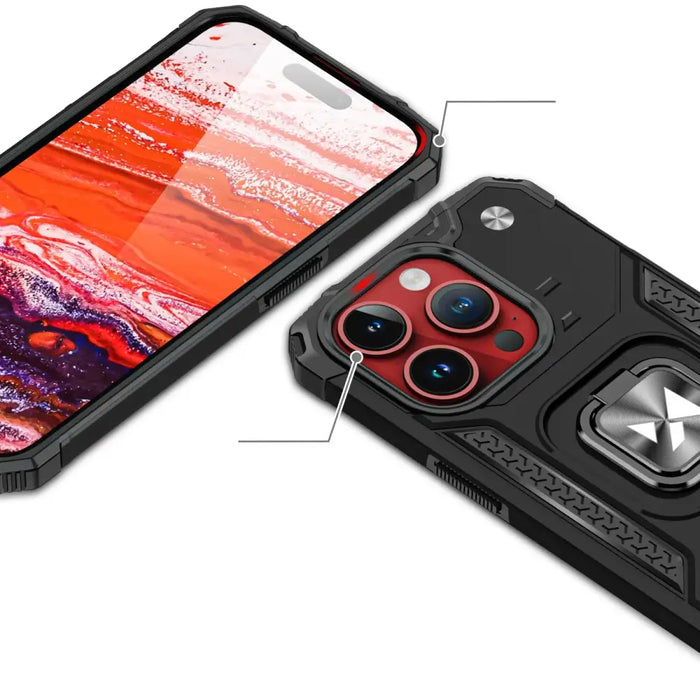 Wozinsky Ring Armor iPhone 15 Pro iPhone 15 Pro Ring Armor Case - Red - Cell phone cases and covers<<<HurtelXML