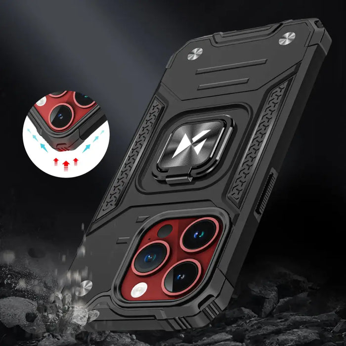 Wozinsky Ring Armor iPhone 15 Pro iPhone 15 Pro Ring Armor Case - Red - Cell phone cases and covers<<<HurtelXML