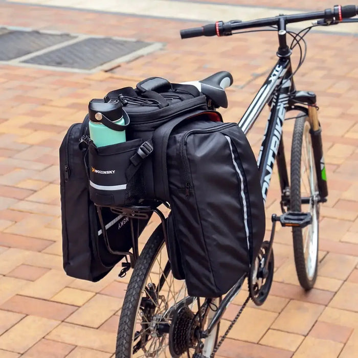 Wozinsky roomy bike carrier bag 35L (rain cover included) black (WBB19BK) - Torby rowerowe<<<HurtelXML&&&Exhibition