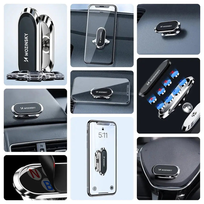 Wozinsky Self-adhesive Magnetic 360 Car Dashboard Mount Silver (WMH-06) - Uchwyty samochodowe do telefonów<<<HurtelXML