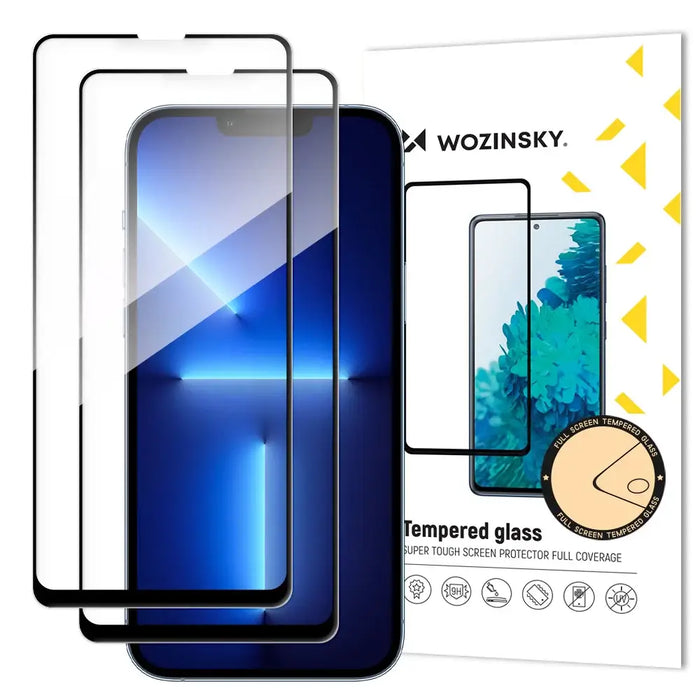 Wozinsky Set of 2x Super Durable Full Glue Tempered Glass for the Entire Screen with Frame Case Friendly iPhone 16e