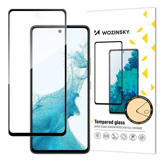 Wozinsky Super Tough Full Glue Tempered Glass Full Screen With Frame Case Friendly Samsung Galaxy A53 5G Black - Cell