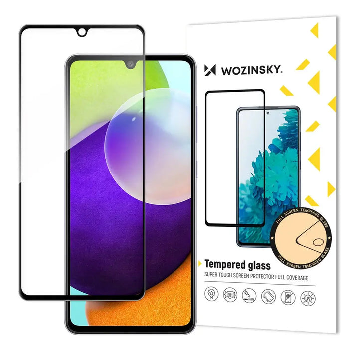 Wozinsky Super Tough Full Glue Tempered Glass Full Screen With Frame Case Friendly Samsung Galaxy A33 5G Black - Cell