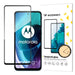 Wozinsky Tempered Glass Full Glue Super Tough Screen Protector Full Coveraged with Frame Case Friendly for Motorola