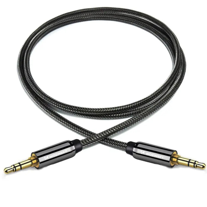 Wozinsky universal mini jack cable 2x AUX cable 2 m black - Audio cables<<<HurtelXML