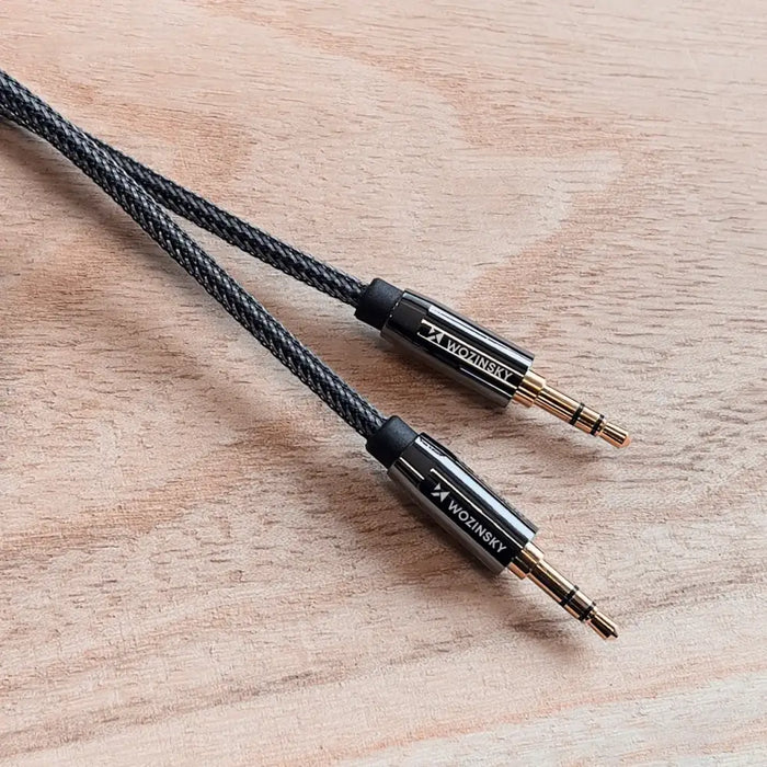 Wozinsky universal mini jack cable 2x AUX cable 3 m black - Audio cables<<<HurtelXML