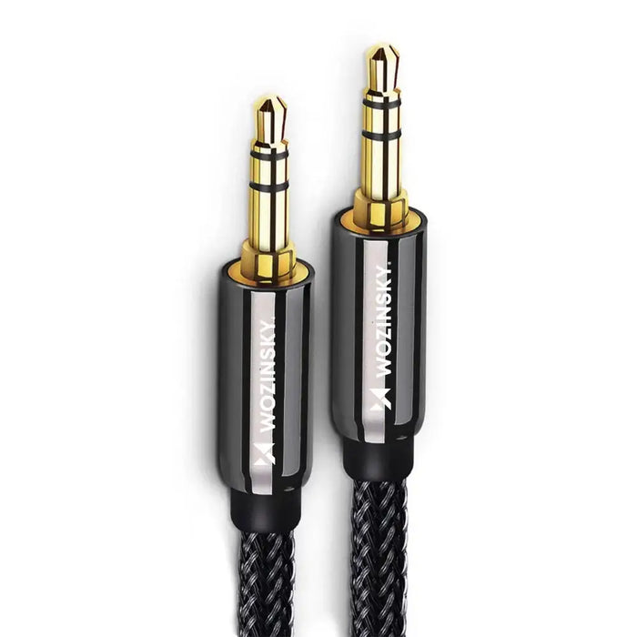 Wozinsky universal mini jack cable 2x AUX cable 3 m black - Audio cables<<<HurtelXML