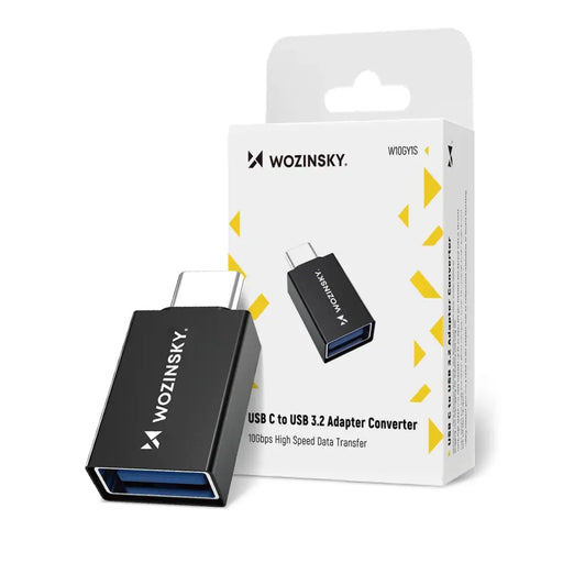 Wozinsky W10GY1S USB-C - USB-A 3.2 10Gb/s Adapter - Black - USB adapters<<<HurtelXML