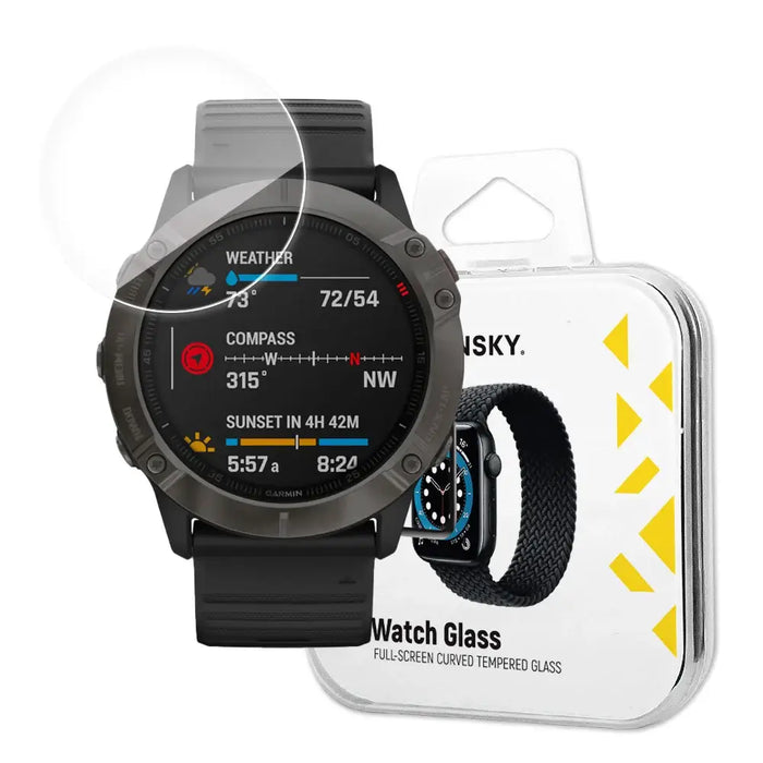 Wozinsky Watch Glass hybrid glass for Garmin Fenix 6X transparent - Cell phone tempered glass<<<HurtelXML