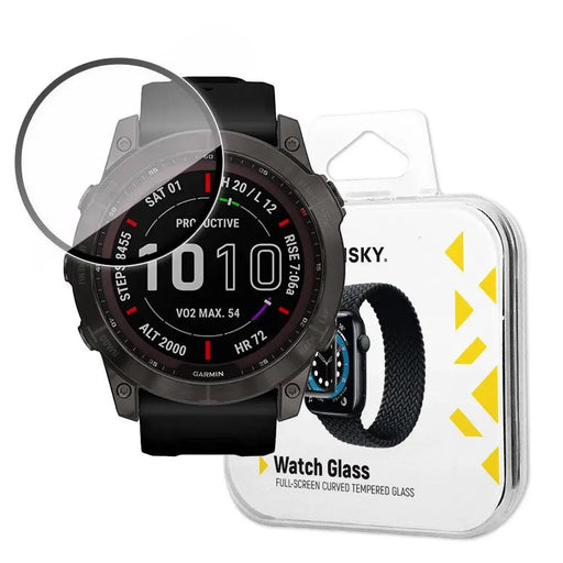 Wozinsky Watch Glass hybrid glass for Garmin Fenix 7X black - Cell phone tempered glass<<<HurtelXML