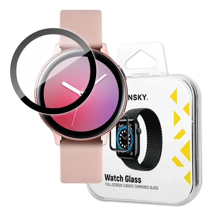 Wozinsky Watch Glass Hybrid Glass for Samsung Galaxy Watch Active 2 40 mm Black - Cell phone tempered glass<<<HurtelXML